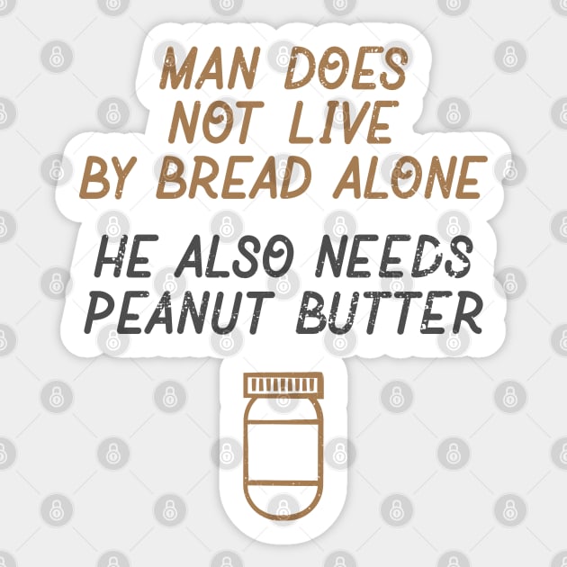 Christian Peanut Butter Bible Humor Sticker by Commykaze